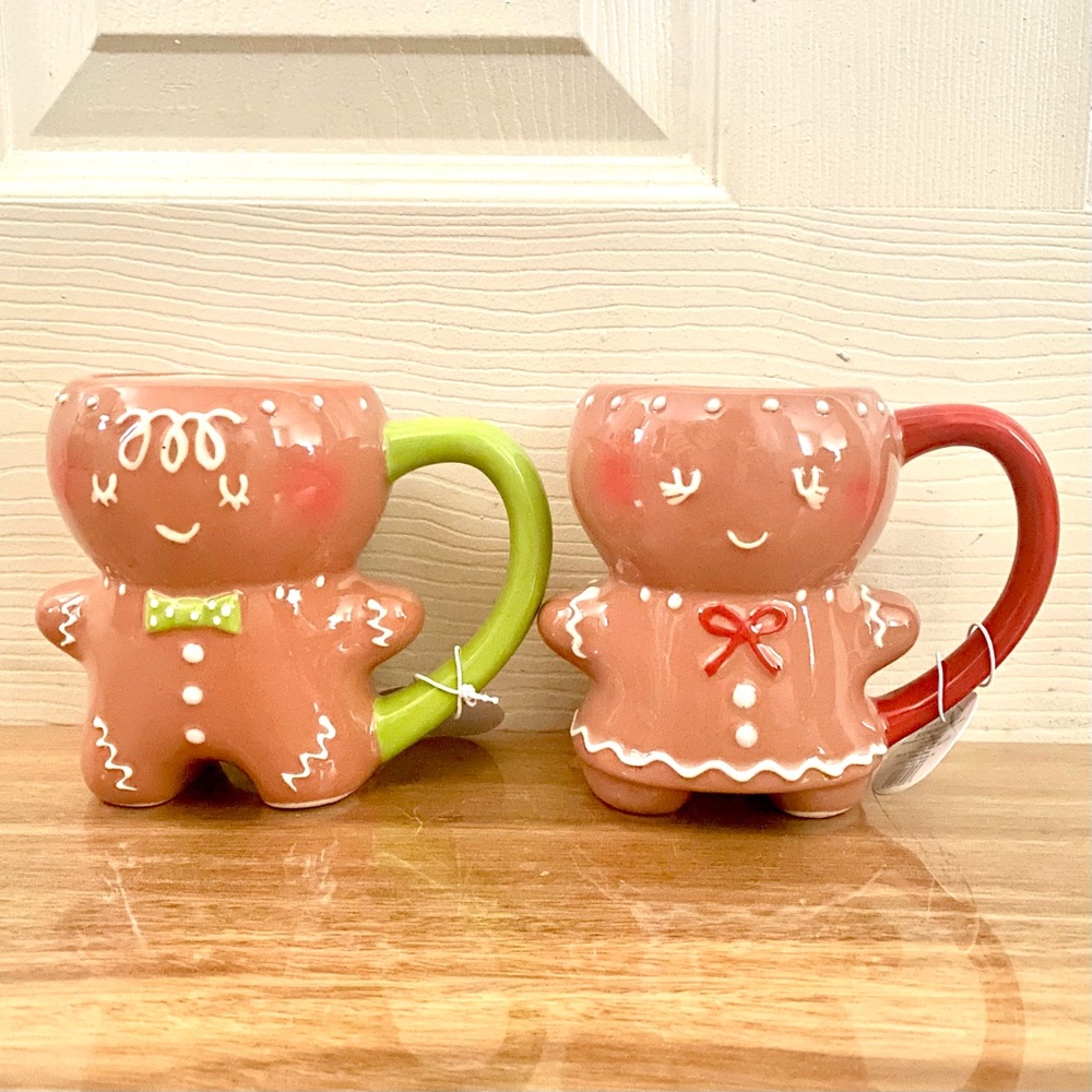 Target Gingerbread Man & Women Mug 2021 set — Threshold Christmas Stoneware